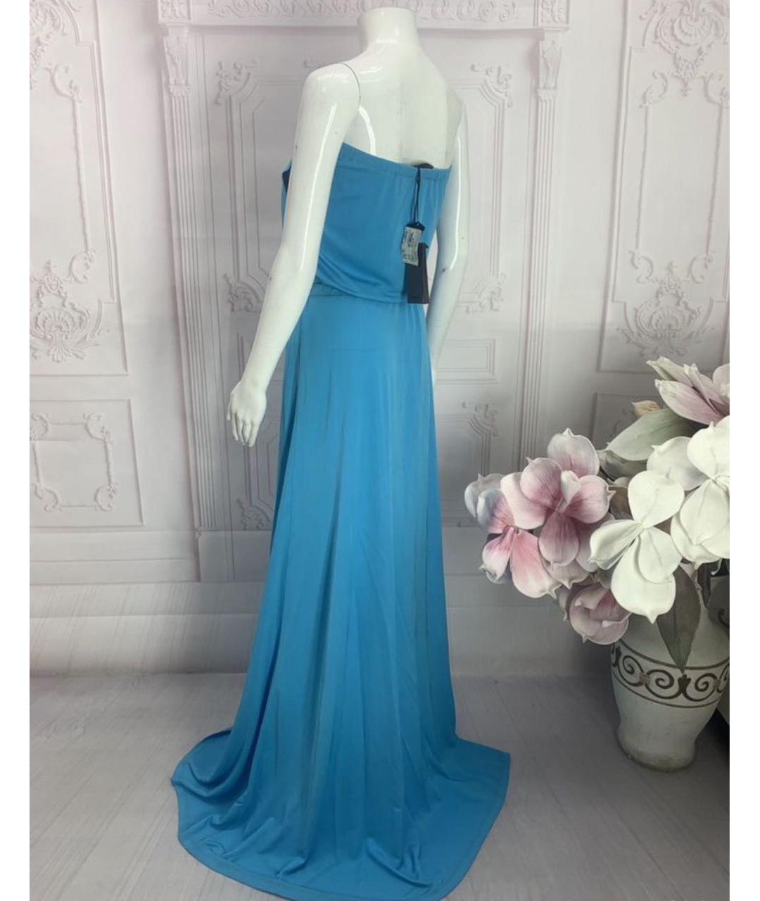 JO NO FUI Голубое вискозное платье, фото 6