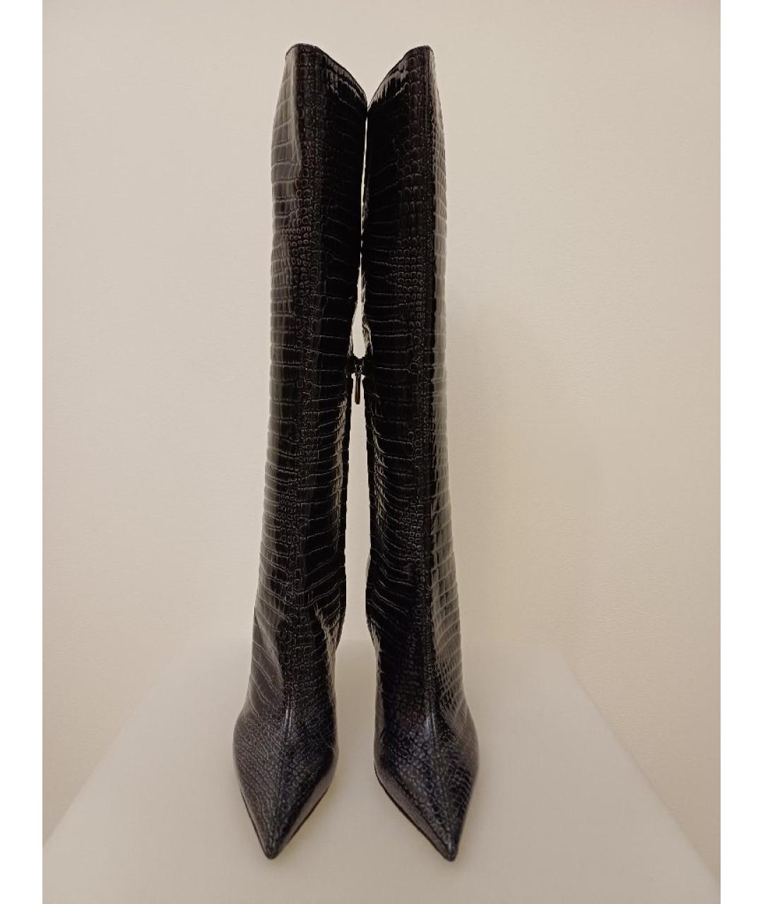 CASADEI Темно-синие сапоги из лакированной кожи, фото 7