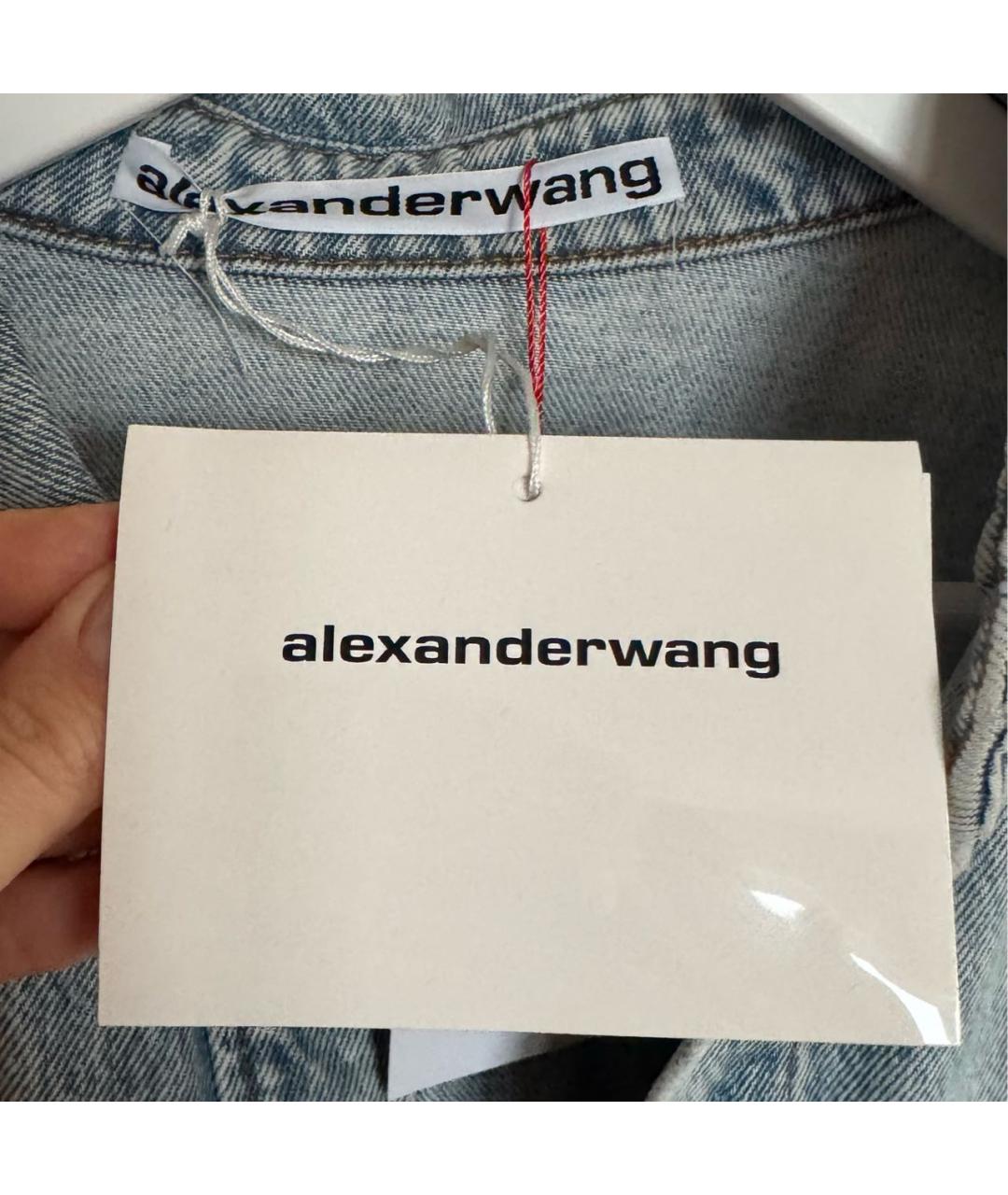 ALEXANDER WANG Голубой деним жакет/пиджак, фото 4