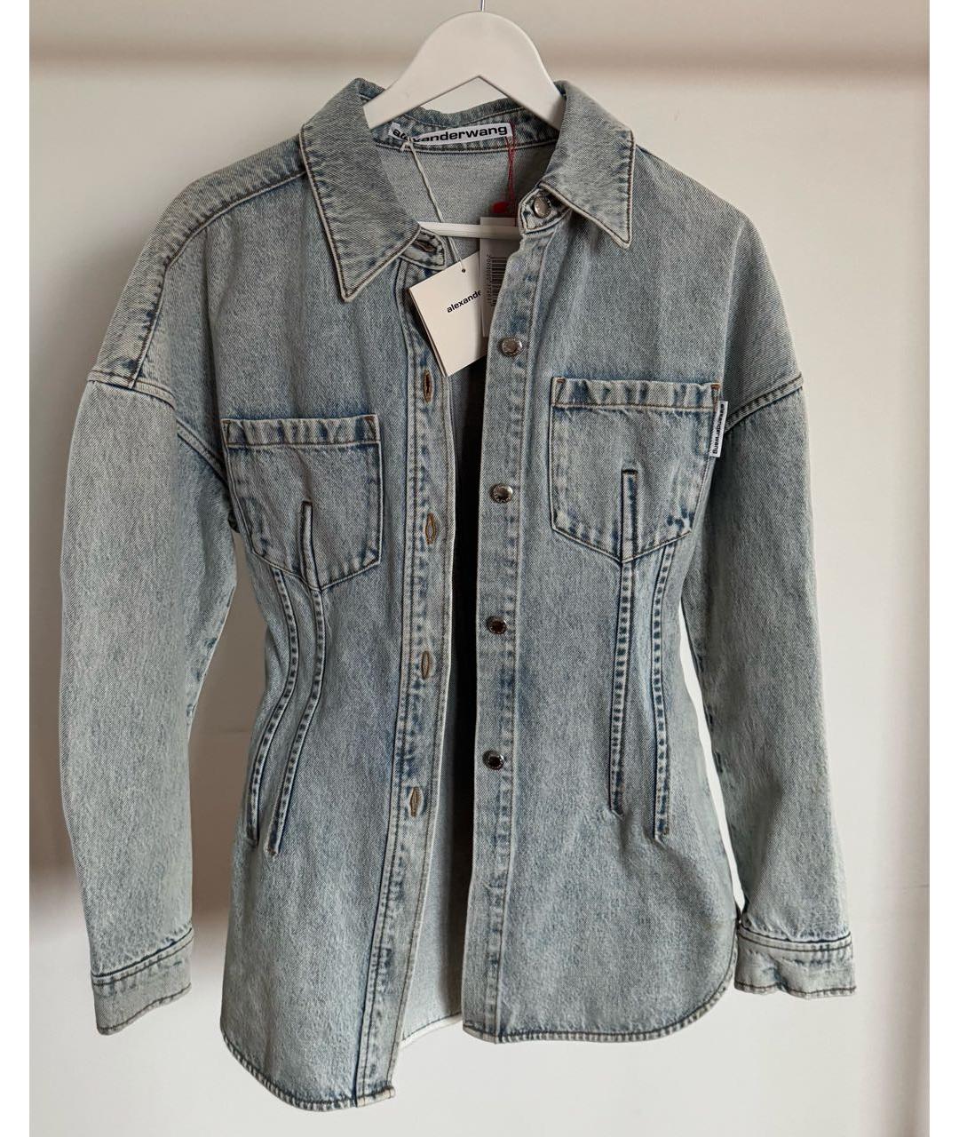 ALEXANDER WANG Голубой деним жакет/пиджак, фото 6