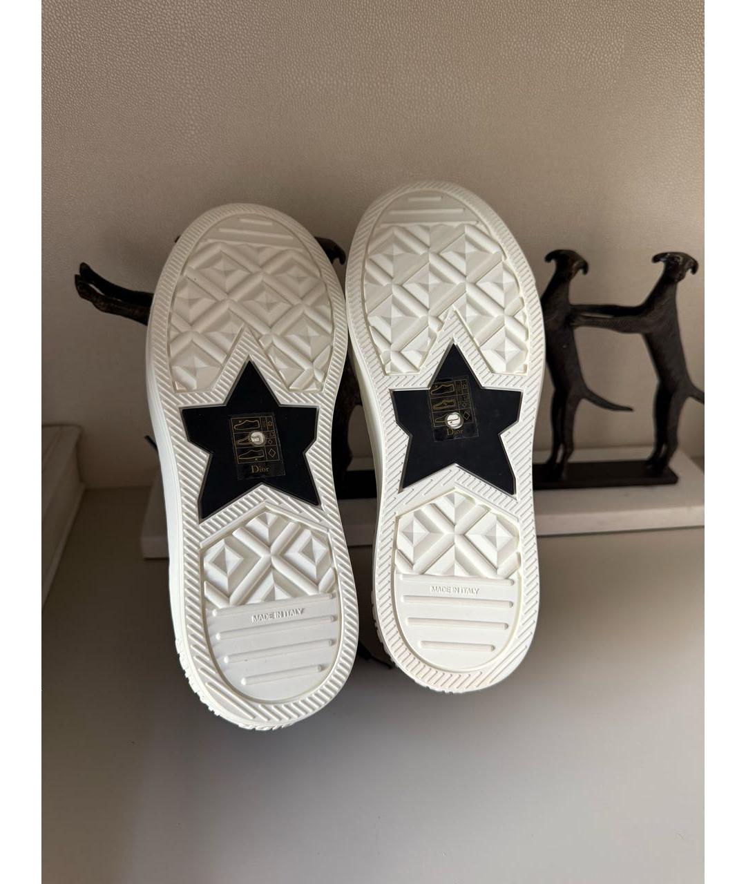 CHRISTIAN DIOR Темно-синие текстильные кеды, фото 4