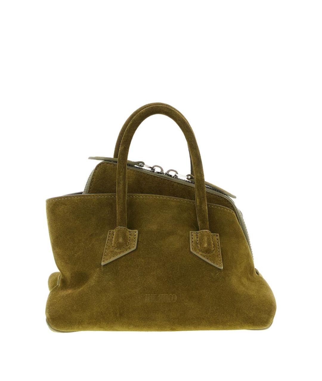 THE ATTICO Хаки замшевая сумка тоут, фото 1
