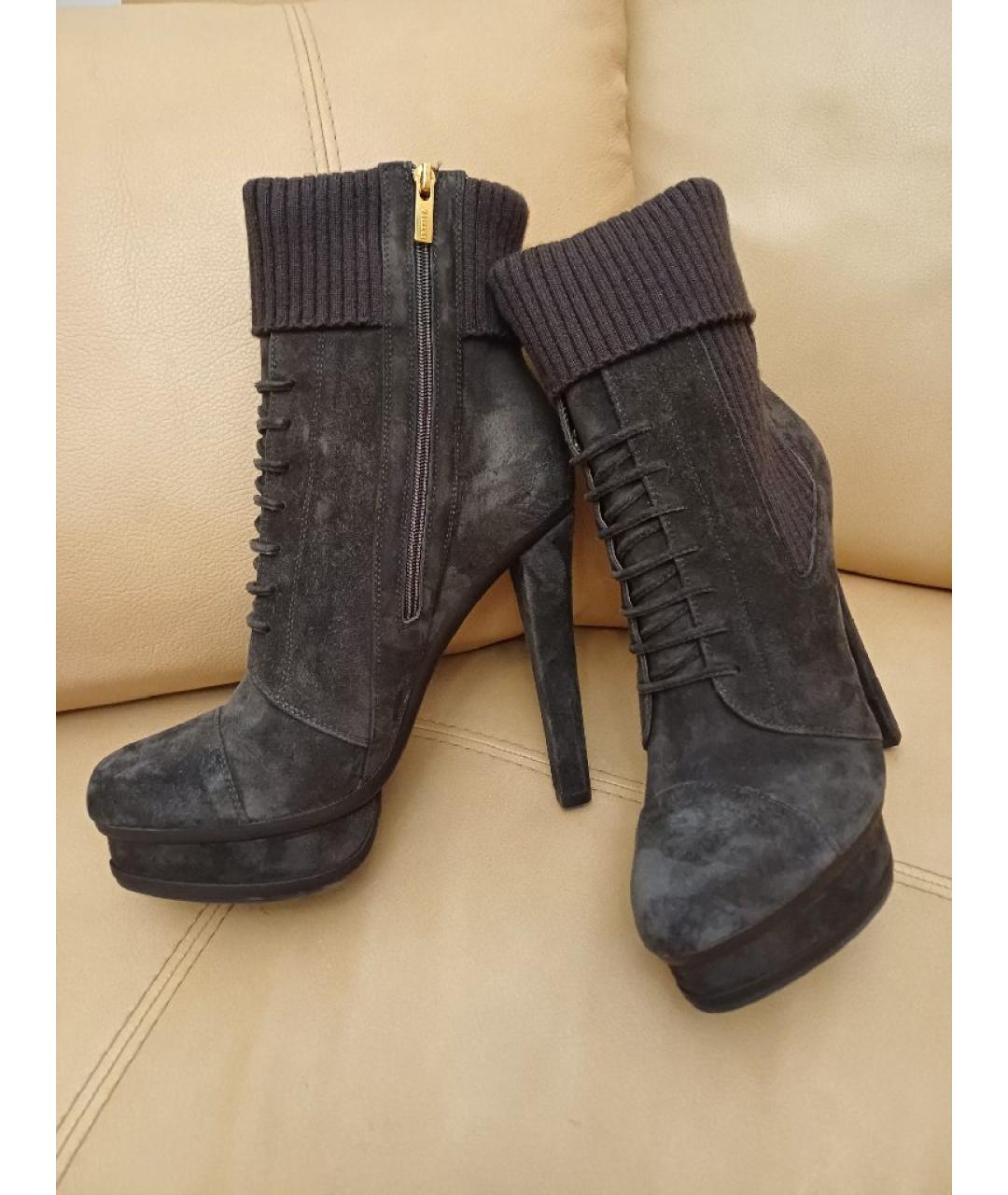 LE SILLA Коричневые замшевые ботильоны, фото 2