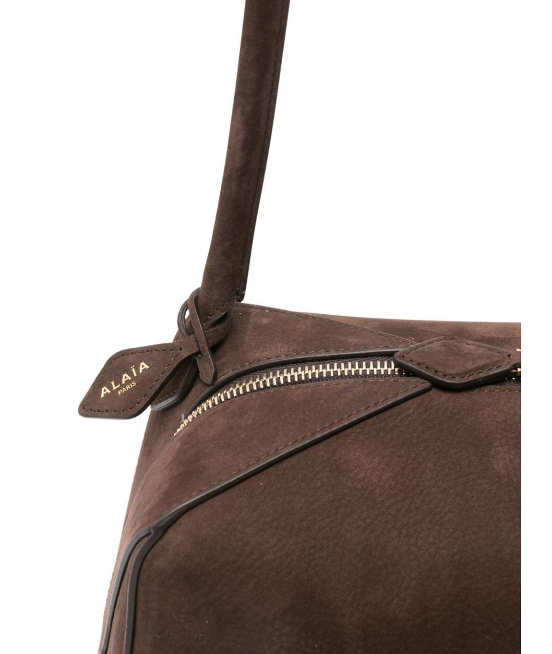 ALAIA Коричневая замшевая сумка через плечо, фото 3