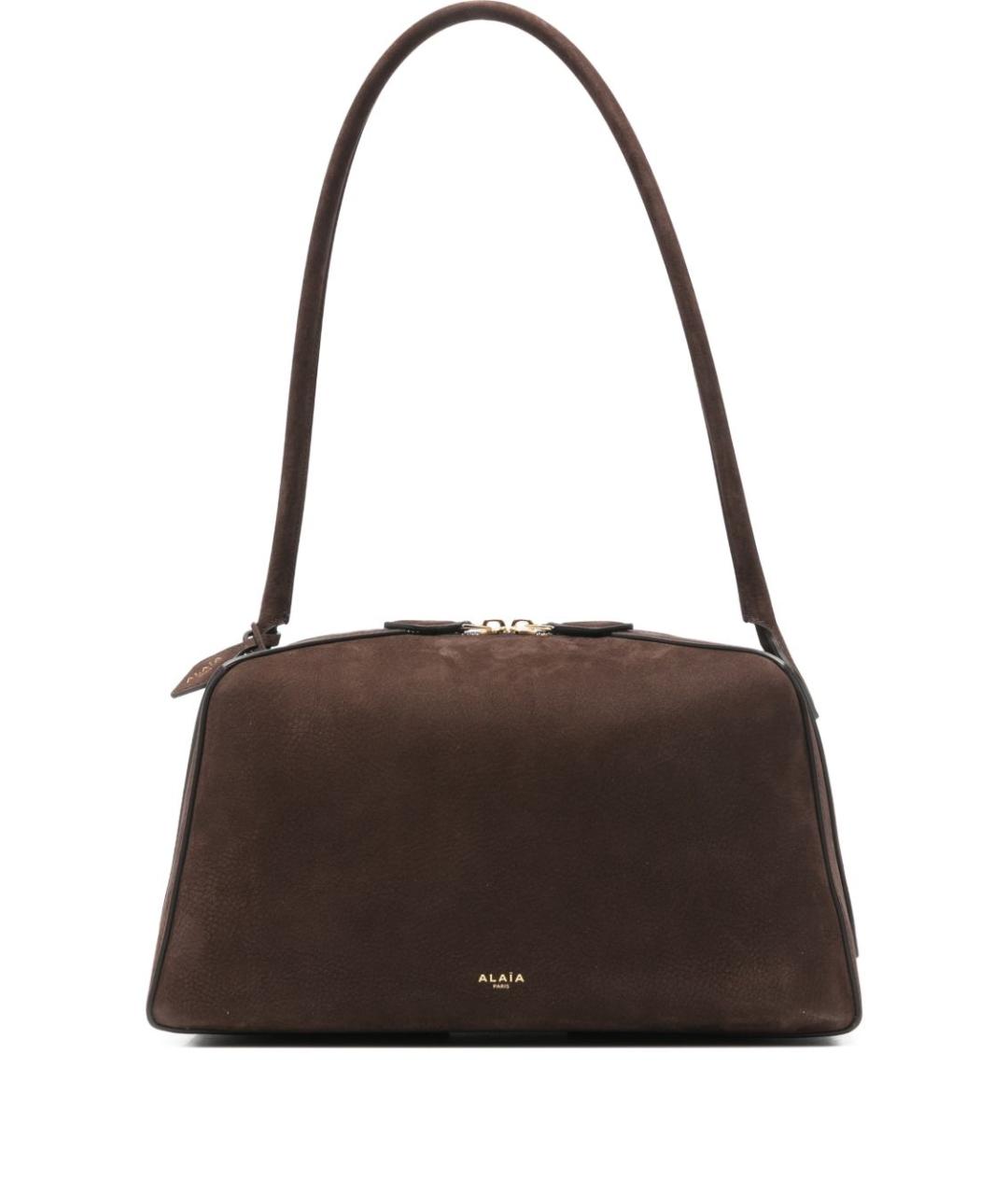 ALAIA Коричневая замшевая сумка через плечо, фото 1
