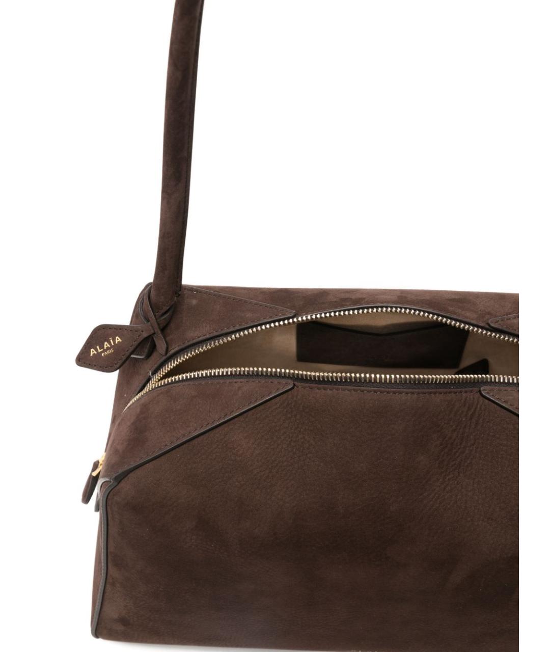ALAIA Коричневая замшевая сумка через плечо, фото 4