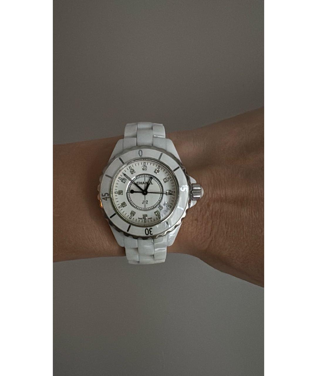 CHANEL Белые керамические часы, фото 3