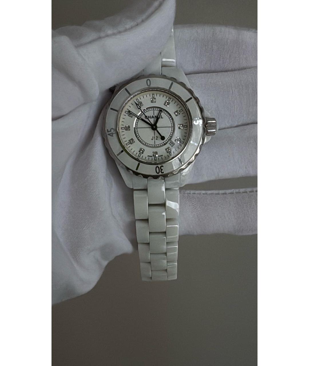 CHANEL Белые керамические часы, фото 4