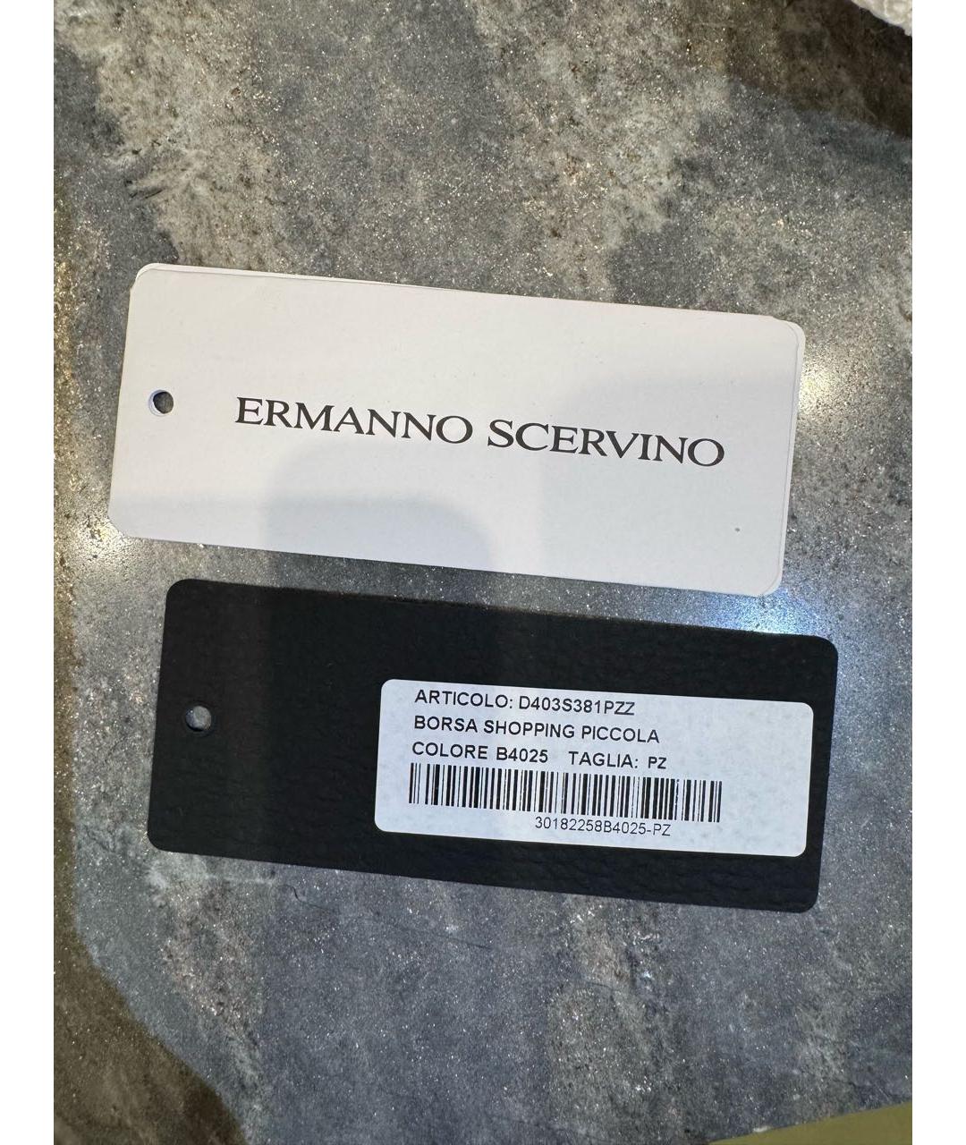 ERMANNO SCERVINO Белая тканевая сумка тоут, фото 5