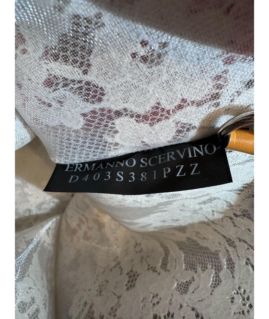 ERMANNO SCERVINO Белая тканевая сумка тоут, фото 7