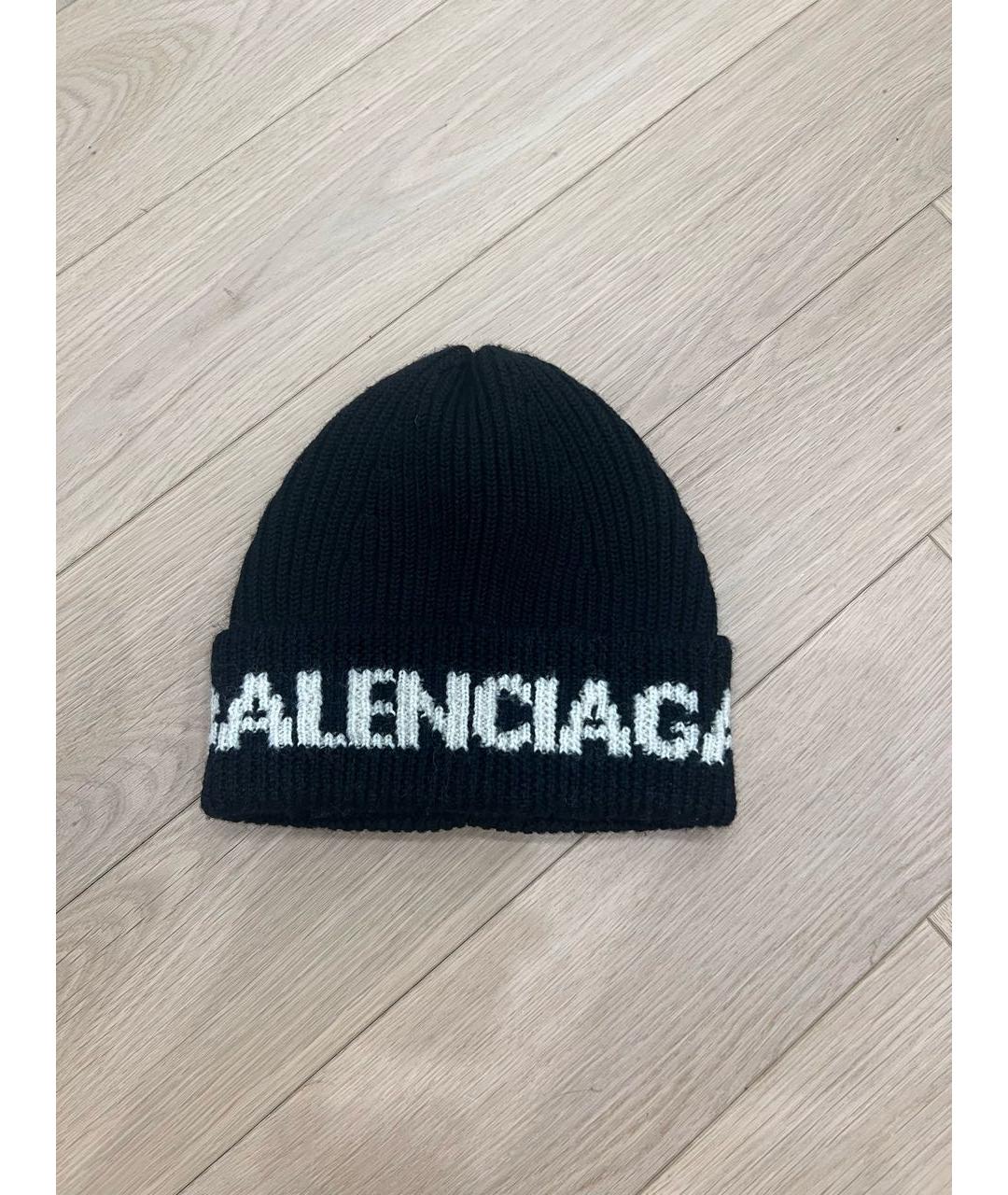 BALENCIAGA Черная шерстяная шапка, фото 5