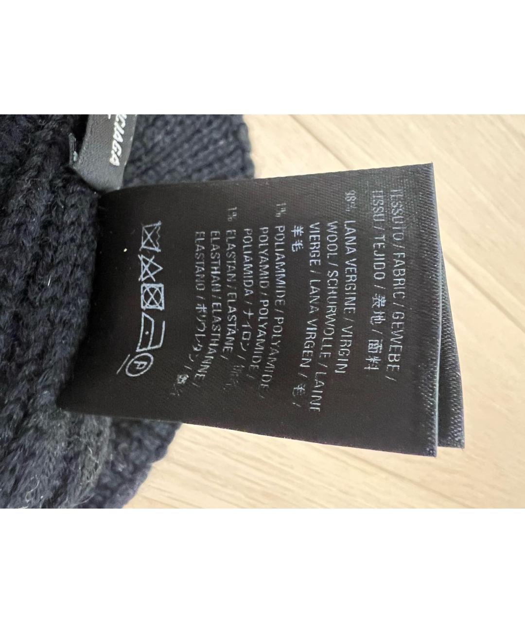 BALENCIAGA Черная шерстяная шапка, фото 4