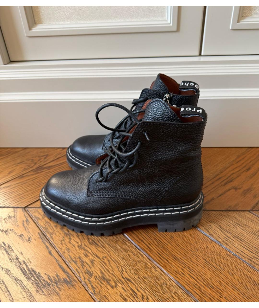 PROENZA SCHOULER Черные кожаные ботинки, фото 5