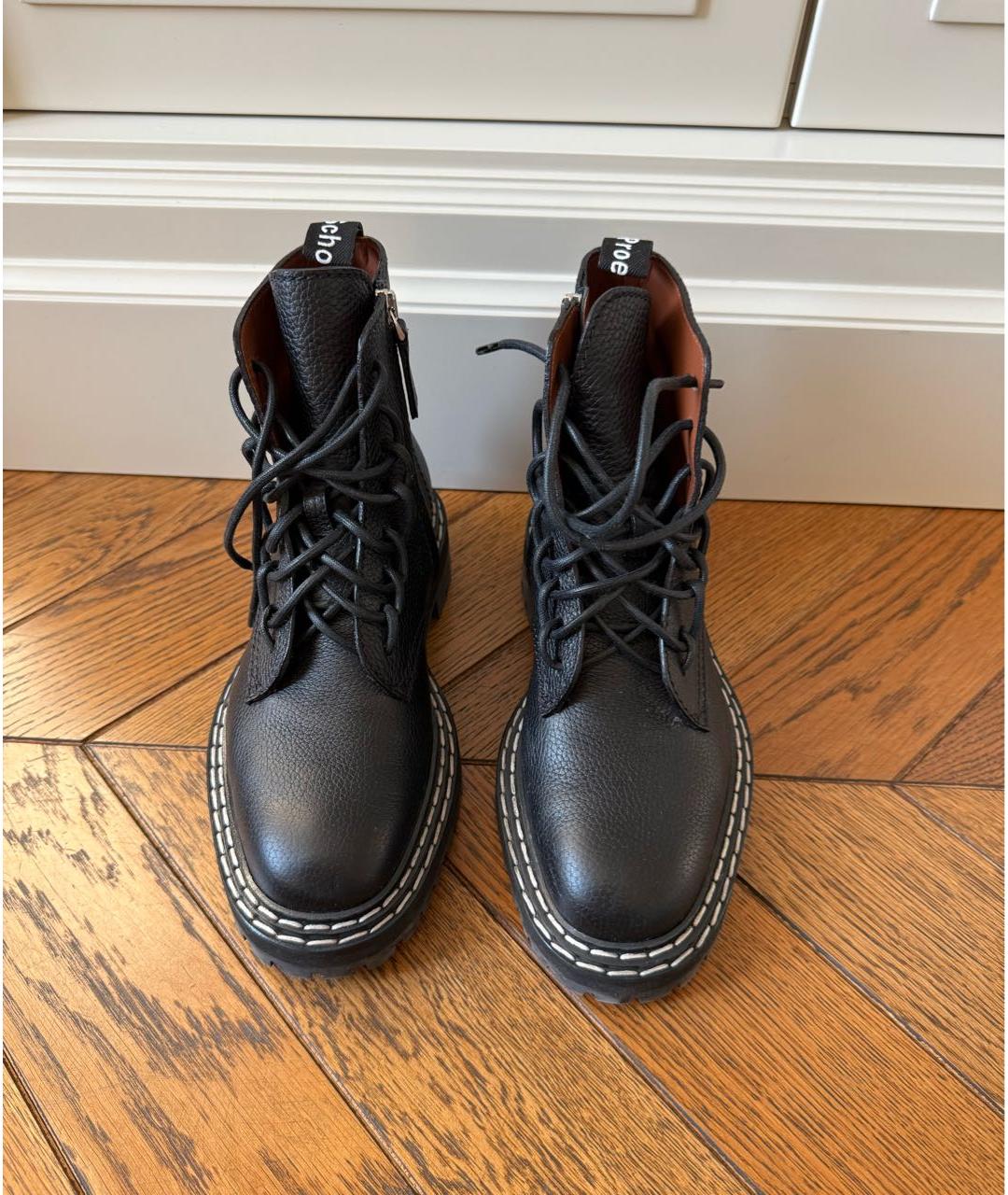 PROENZA SCHOULER Черные кожаные ботинки, фото 2