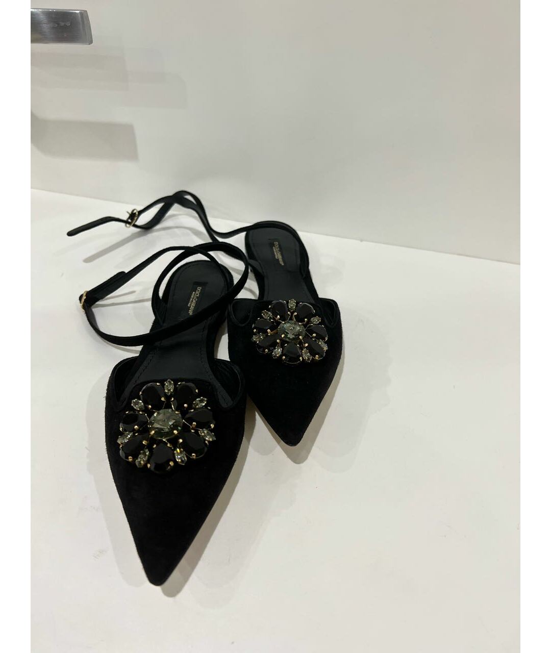 DOLCE&GABBANA Черные замшевые туфли, фото 4
