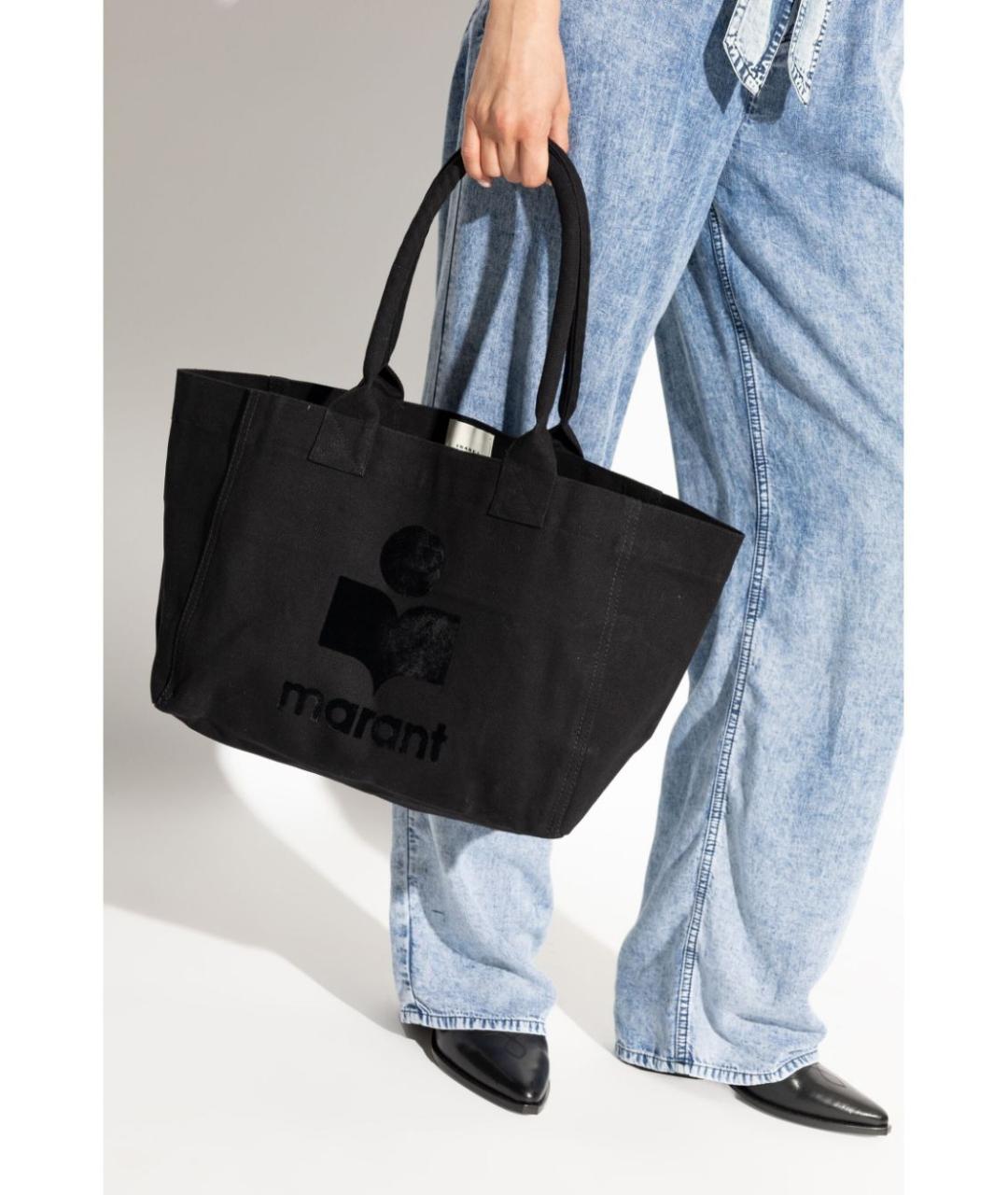 ISABEL MARANT Черная хлопковая сумка тоут, фото 6