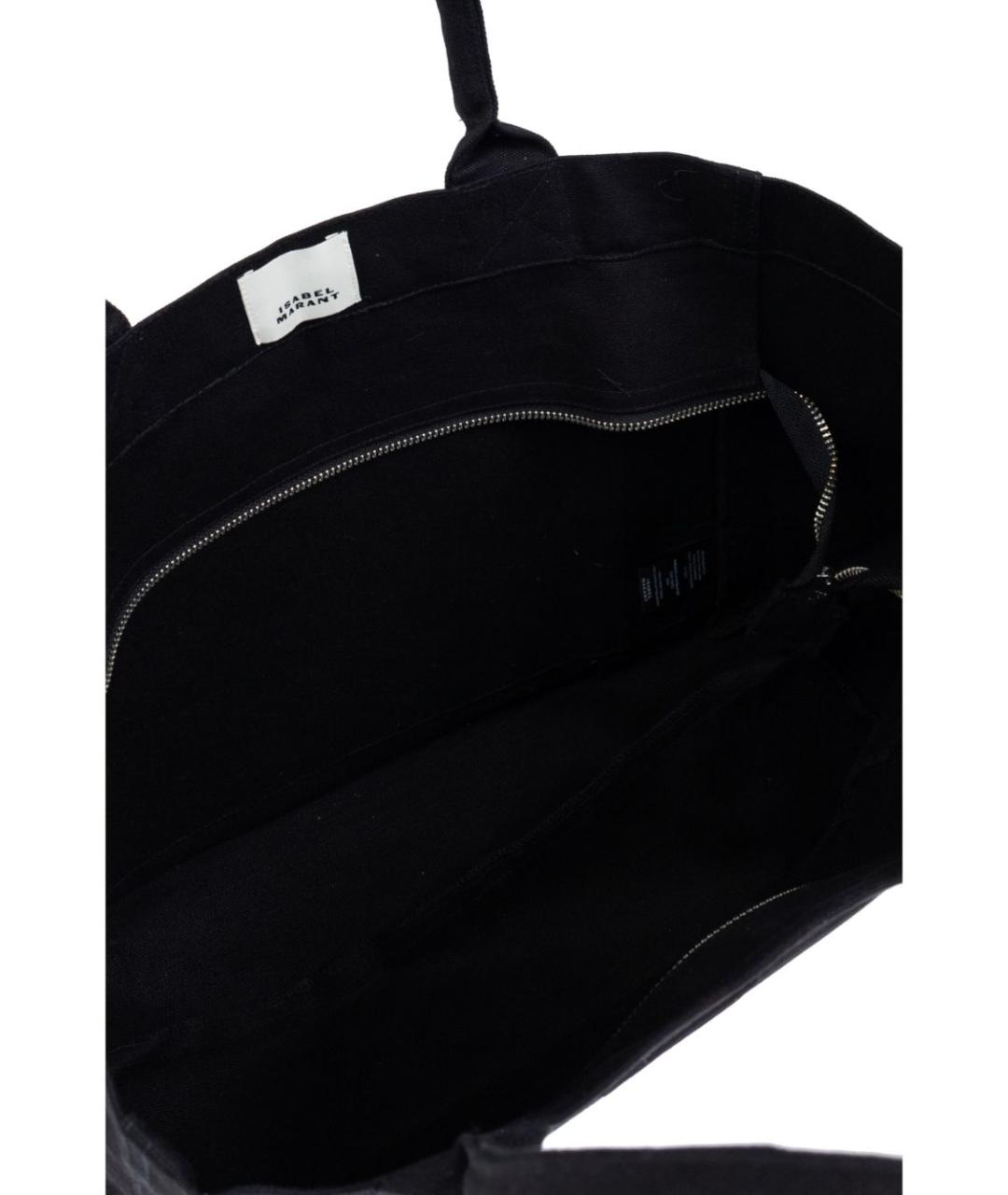 ISABEL MARANT Черная хлопковая сумка тоут, фото 2