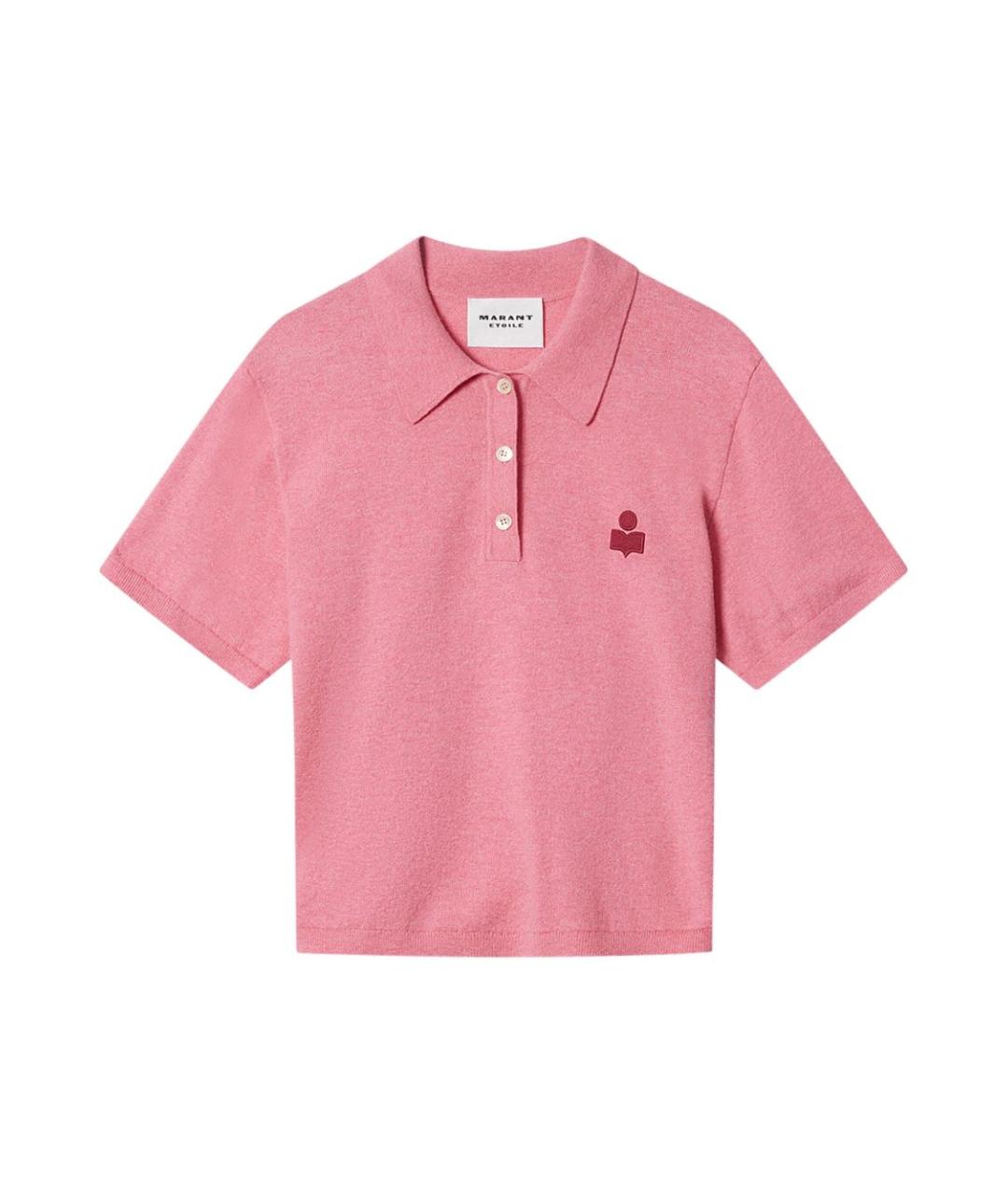 ISABEL MARANT ETOILE Розовая хлопковая футболка, фото 1