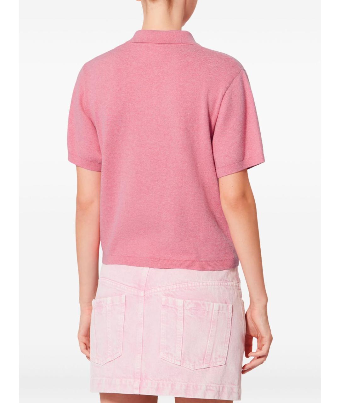 ISABEL MARANT ETOILE Розовая хлопковая футболка, фото 2