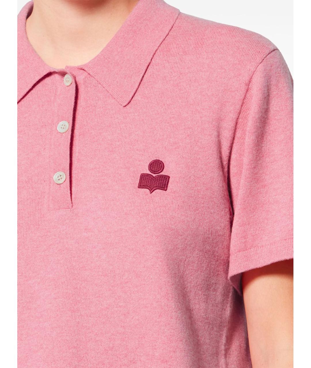 ISABEL MARANT ETOILE Розовая хлопковая футболка, фото 5