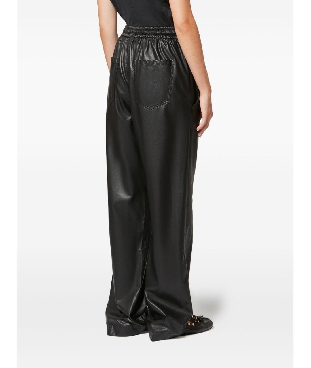 ISABEL MARANT ETOILE Черные полиэстеровые прямые брюки, фото 4