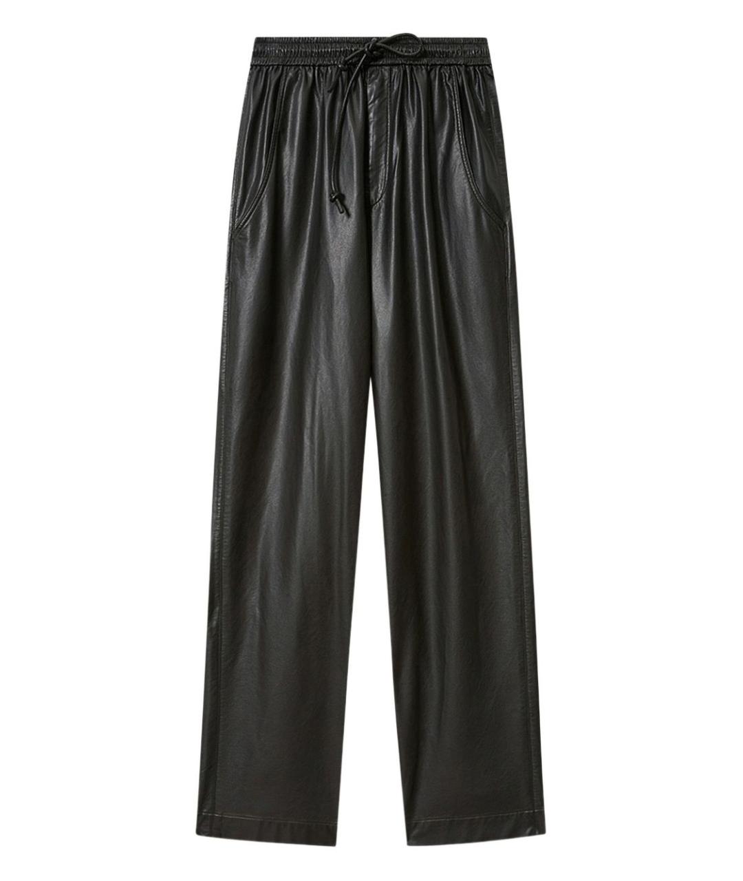 ISABEL MARANT ETOILE Черные полиэстеровые прямые брюки, фото 1