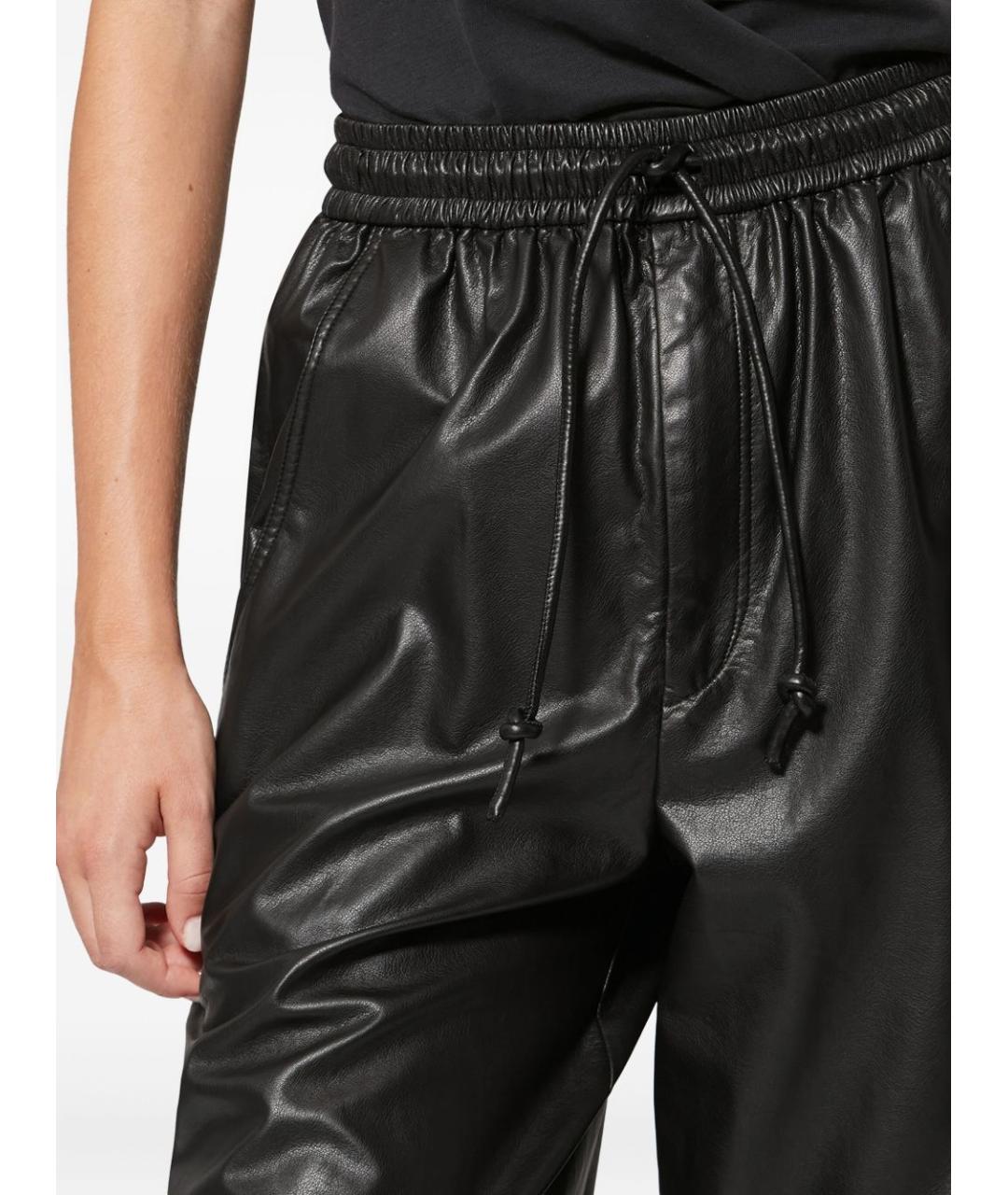 ISABEL MARANT ETOILE Черные полиэстеровые прямые брюки, фото 5