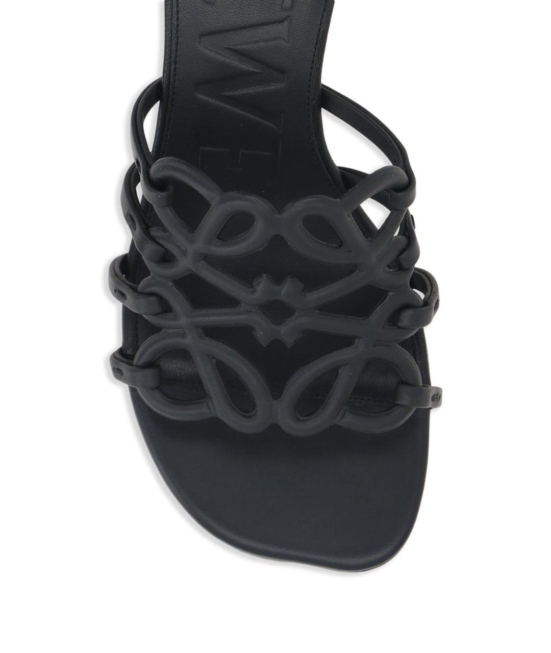 LOEWE Черные кожаные сандалии, фото 3