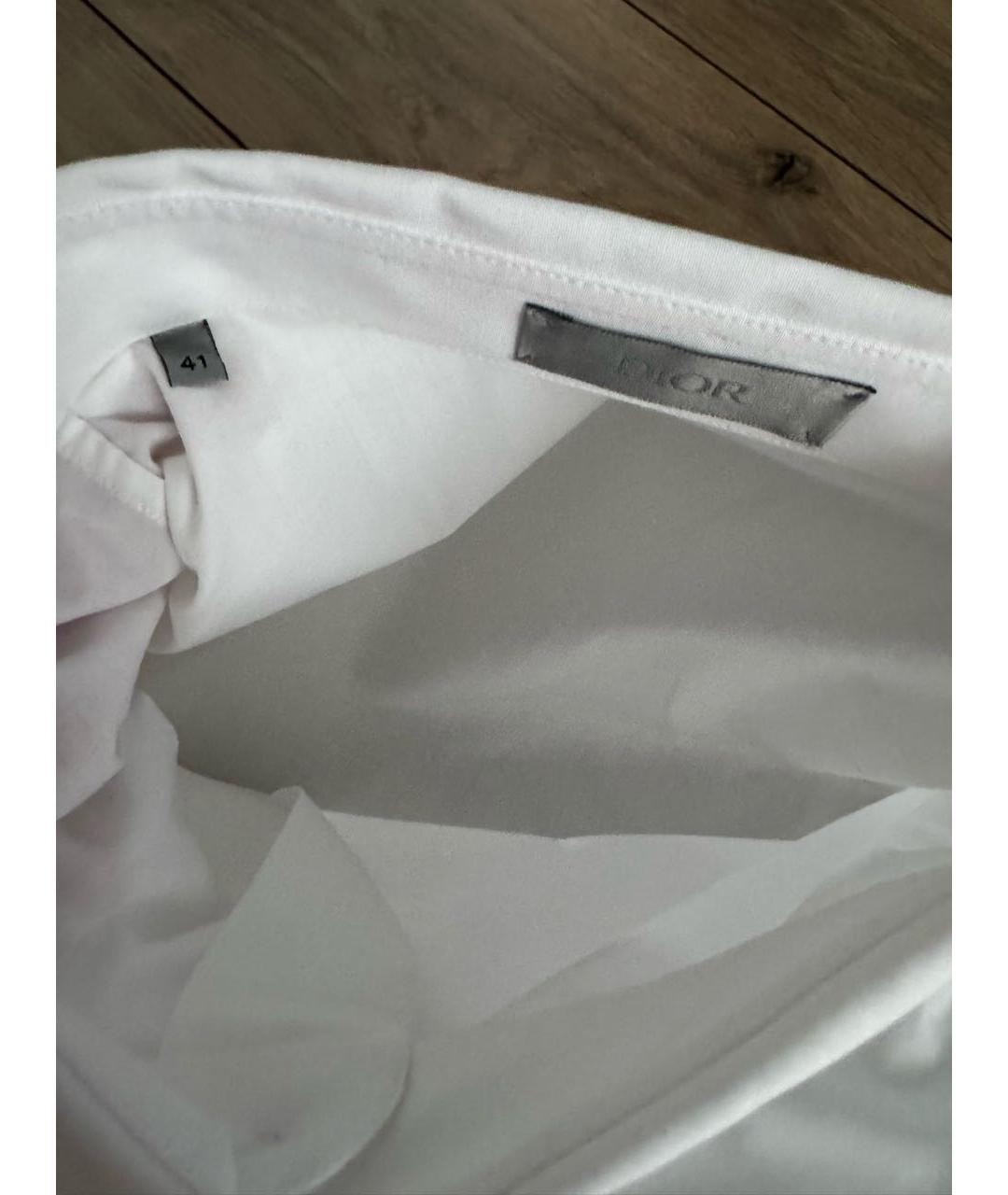 CHRISTIAN DIOR Белая хлопковая кэжуал рубашка, фото 8