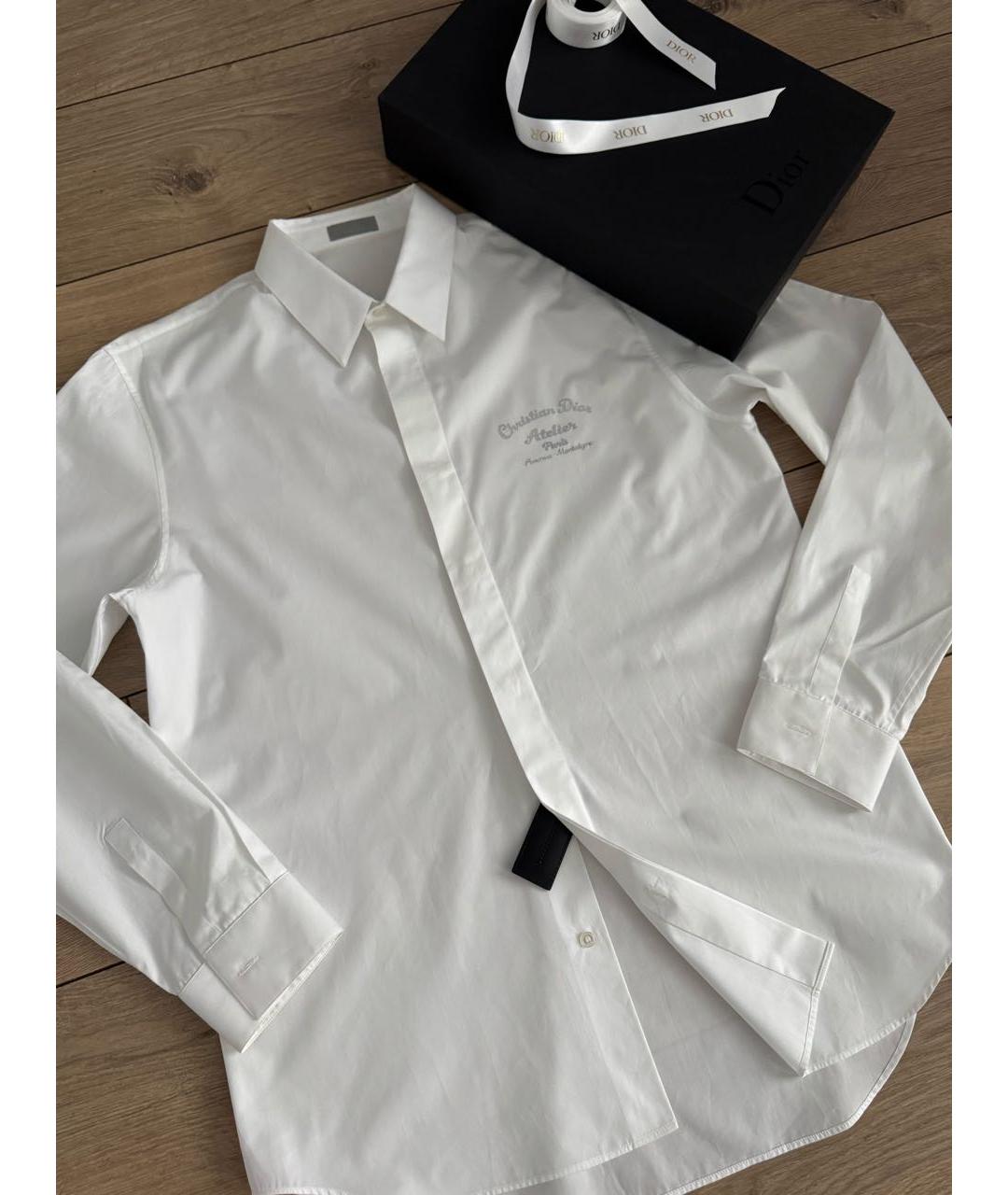 CHRISTIAN DIOR Белая хлопковая кэжуал рубашка, фото 2