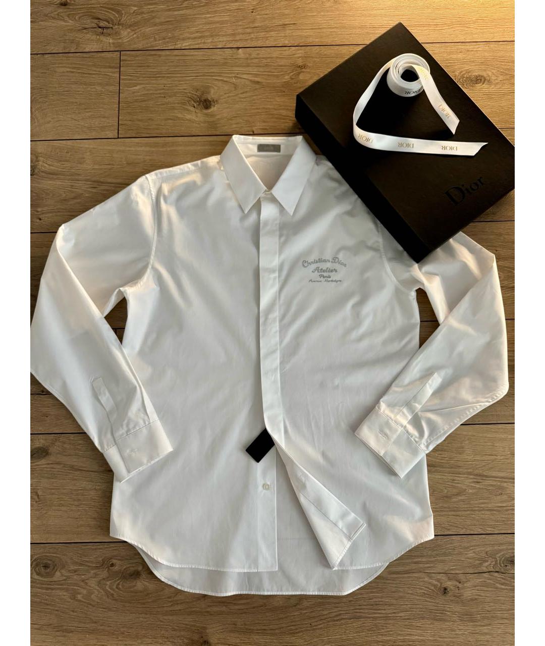 CHRISTIAN DIOR Белая хлопковая кэжуал рубашка, фото 9