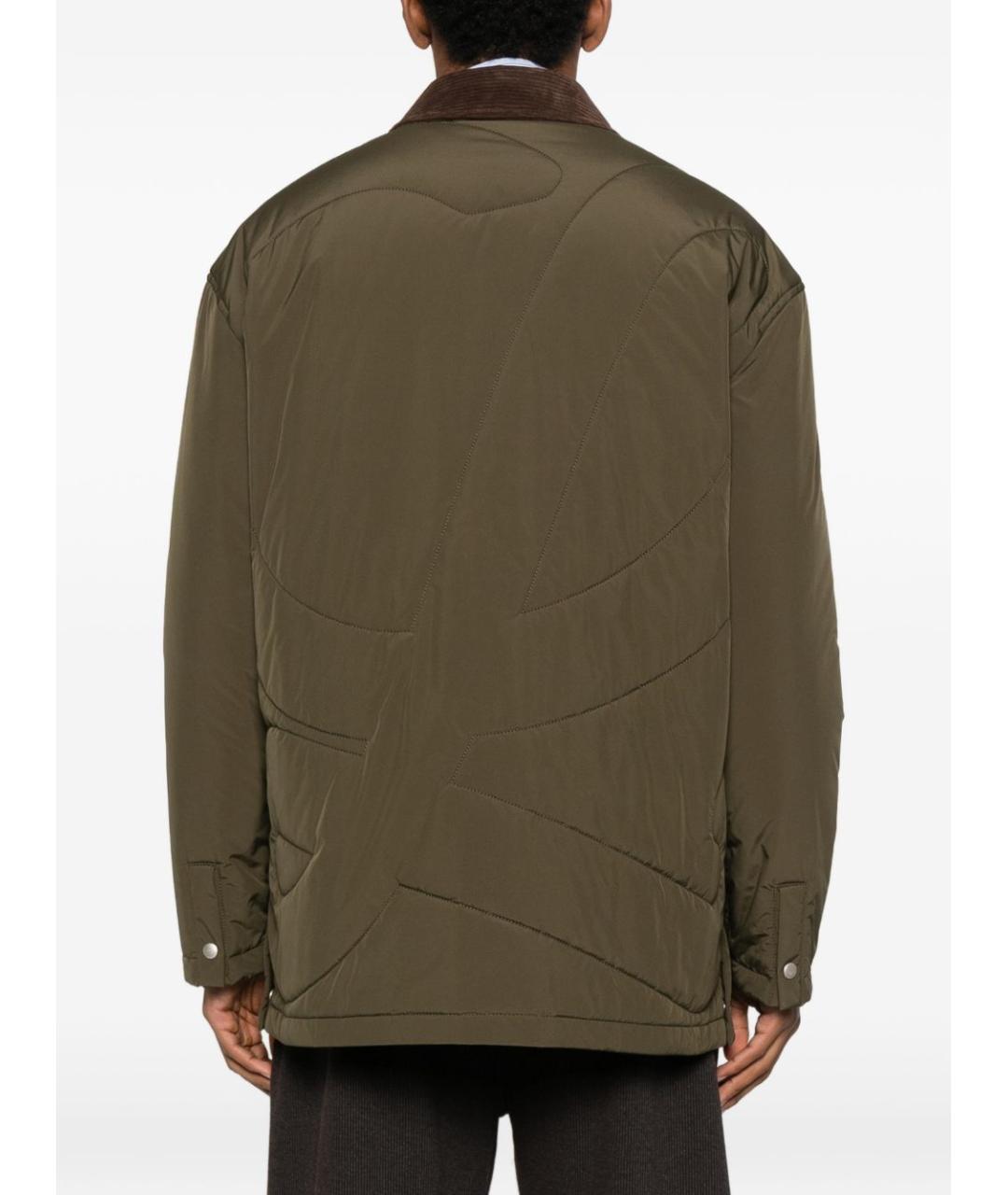 LOEWE Зеленые полиэстеровое пальто, фото 5