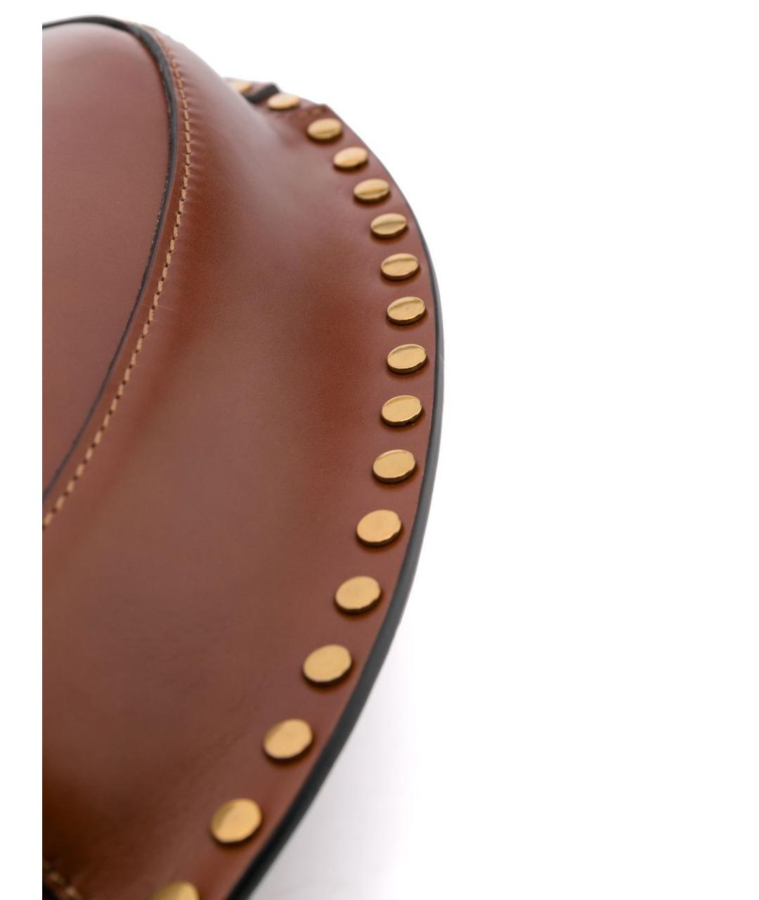 ISABEL MARANT Коричневая кожаная сумка тоут, фото 4