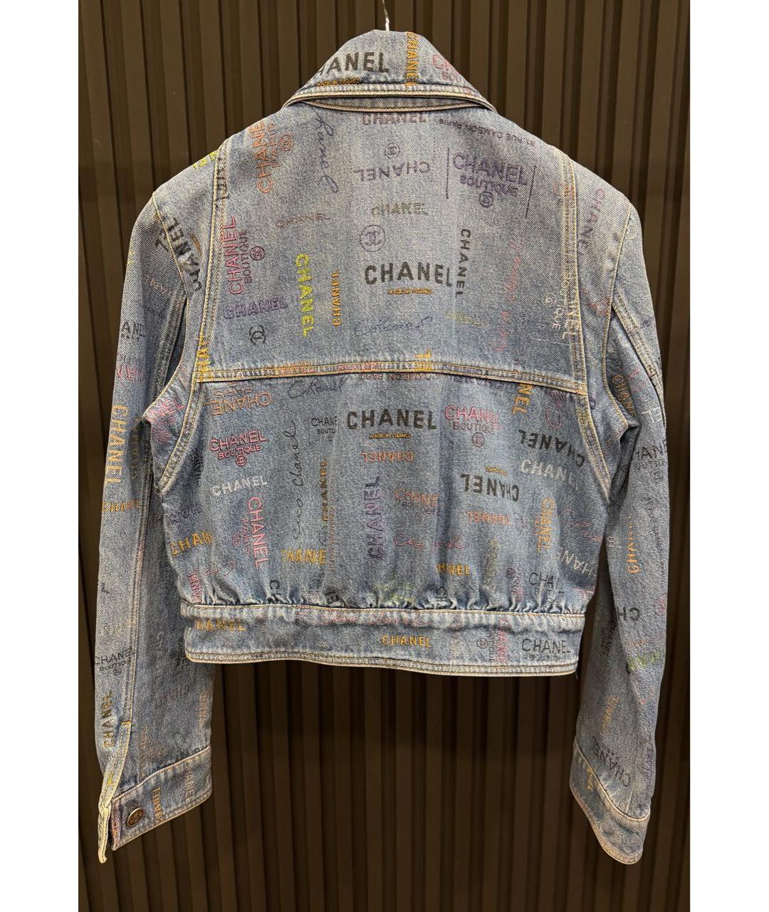 CHANEL Голубая деним куртка, фото 2