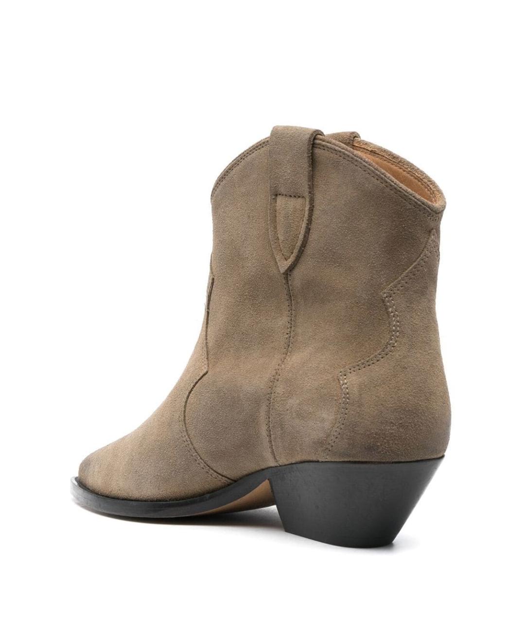 ISABEL MARANT Бежевые замшевые ботинки, фото 3