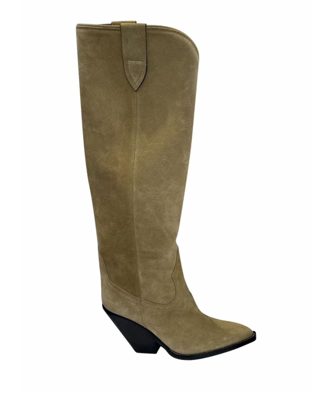 ISABEL MARANT Бежевые замшевые сапоги, фото 1