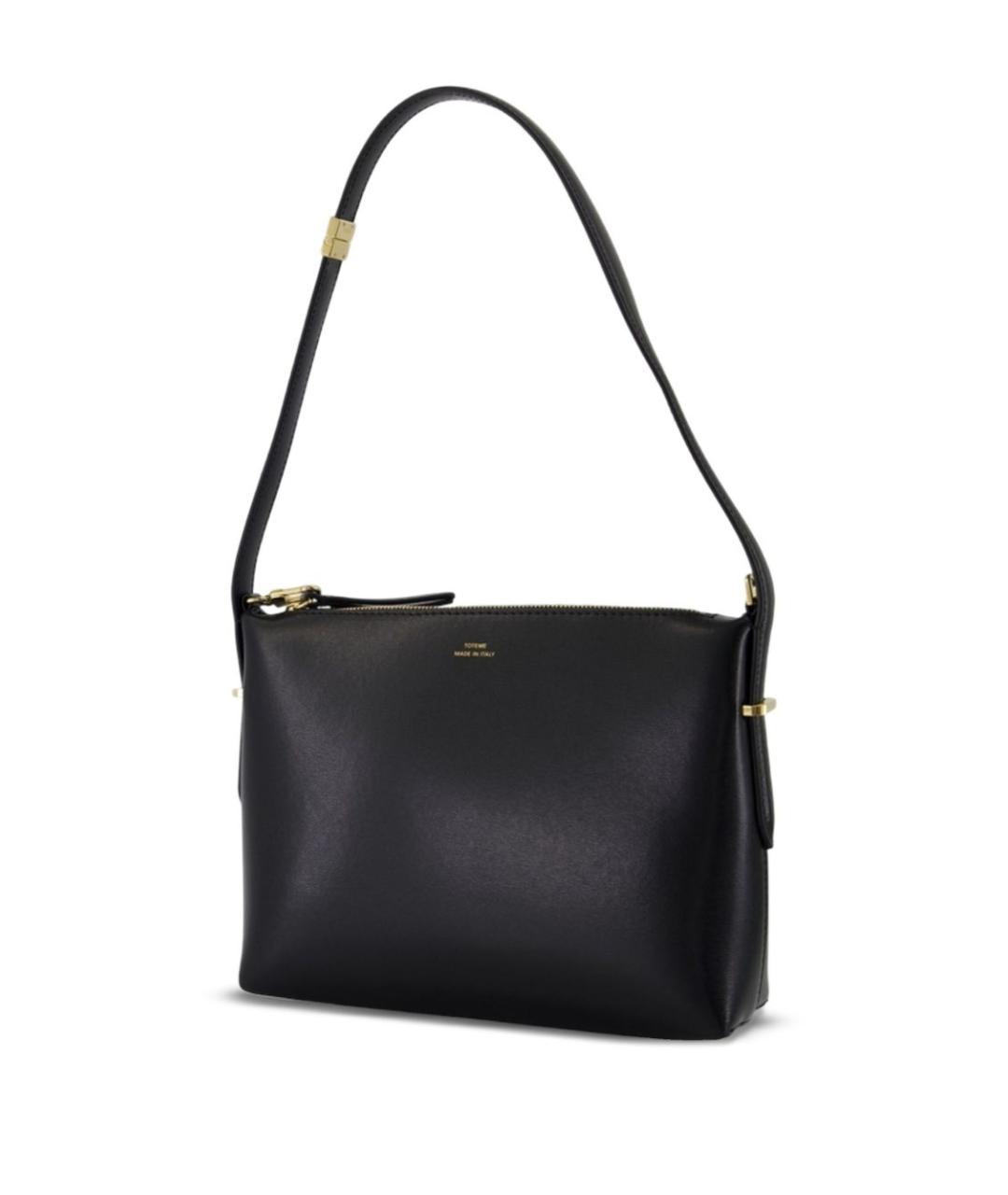 TOTEME Черная кожаная сумка через плечо, фото 2