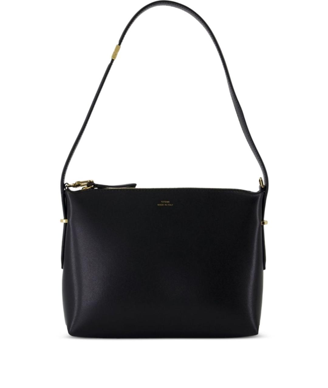 TOTEME Черная кожаная сумка через плечо, фото 1