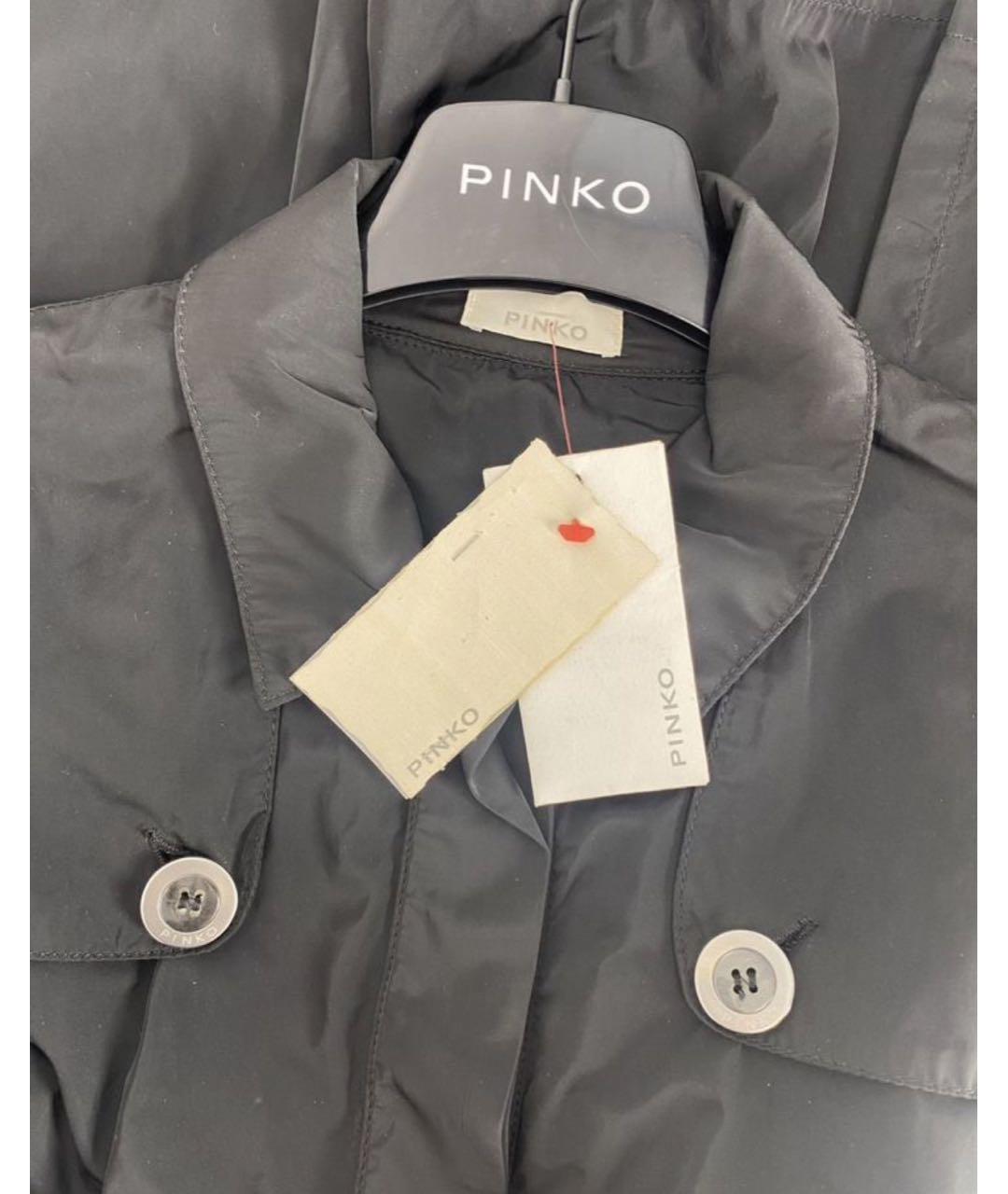 PINKO Черный полиэстеровый тренч/плащ, фото 3