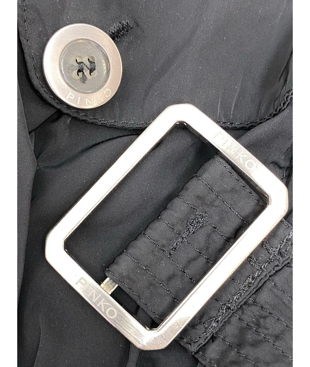 PINKO Черный полиэстеровый тренч/плащ, фото 4