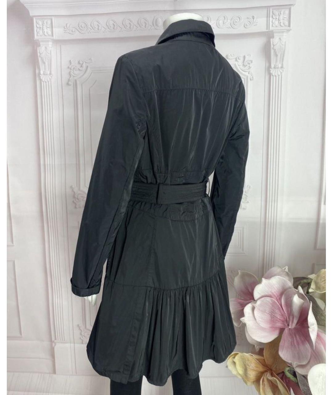 PINKO Черный полиэстеровый тренч/плащ, фото 8