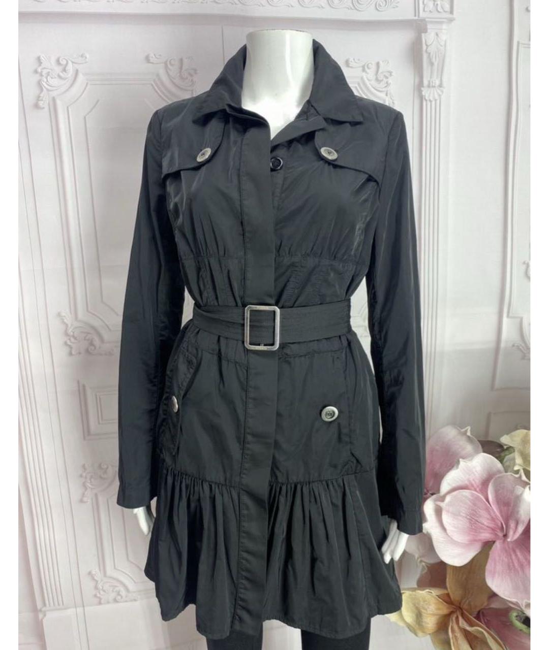 PINKO Черный полиэстеровый тренч/плащ, фото 5