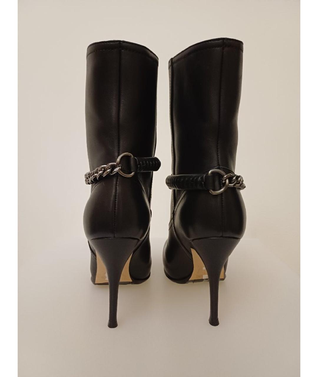 GIANVITO ROSSI Черные кожаные ботильоны, фото 8