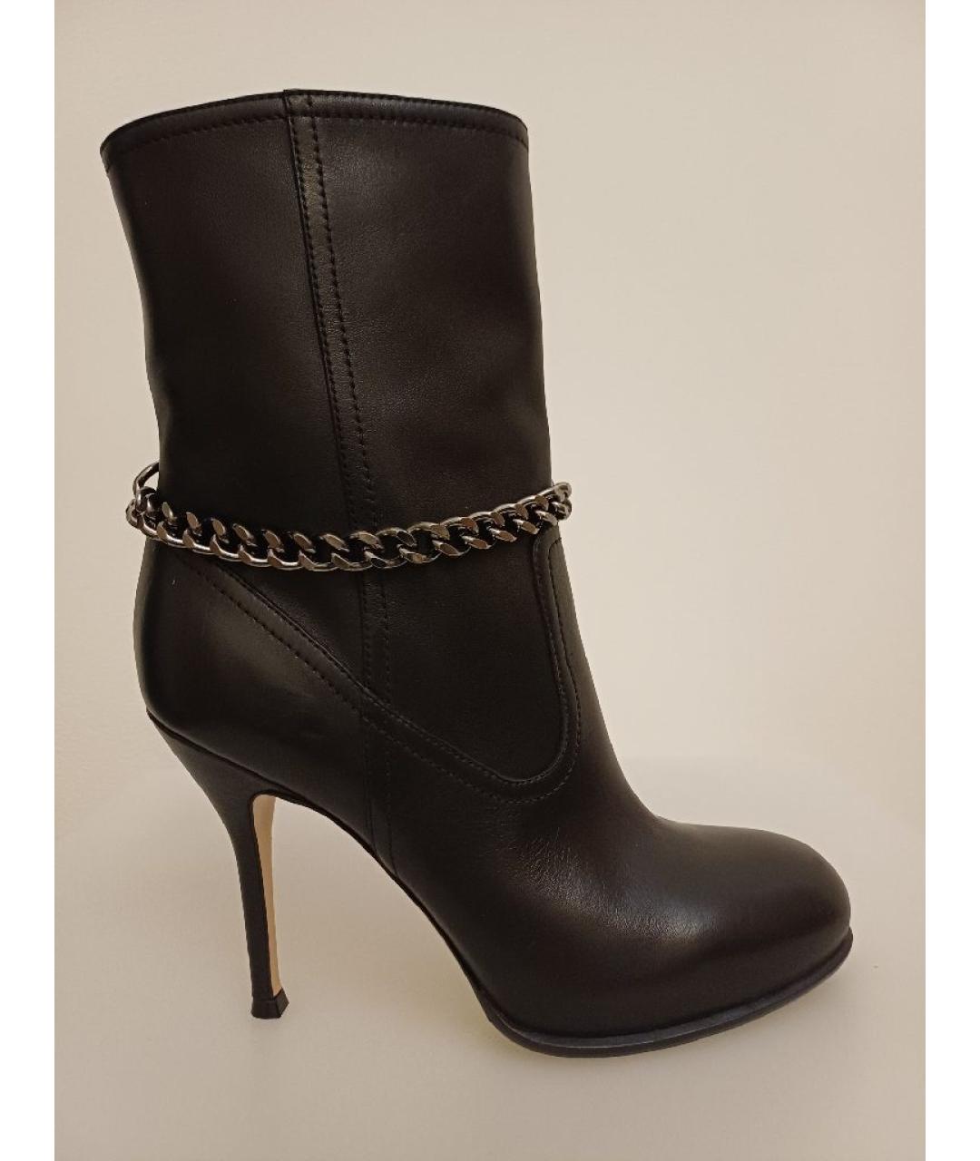 GIANVITO ROSSI Черные кожаные ботильоны, фото 10