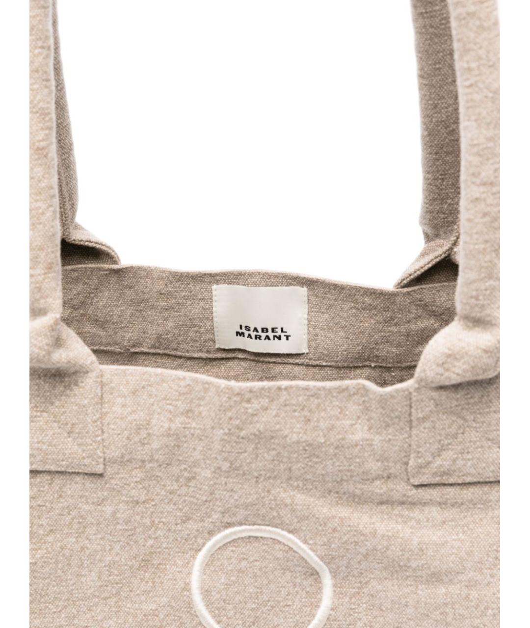ISABEL MARANT Бежевая хлопковая сумка тоут, фото 5