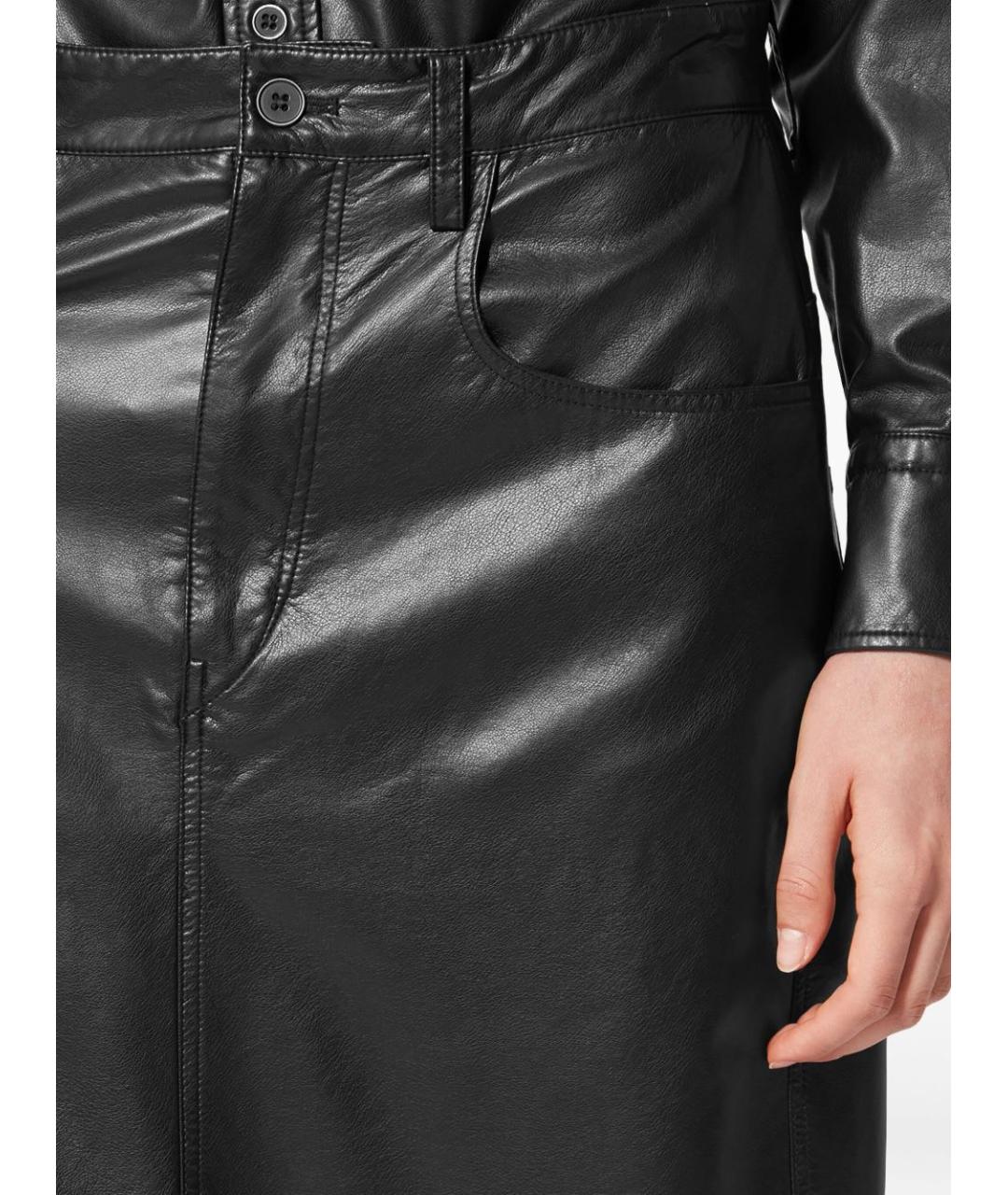 ISABEL MARANT ETOILE Черная полиэстеровая юбка миди, фото 2