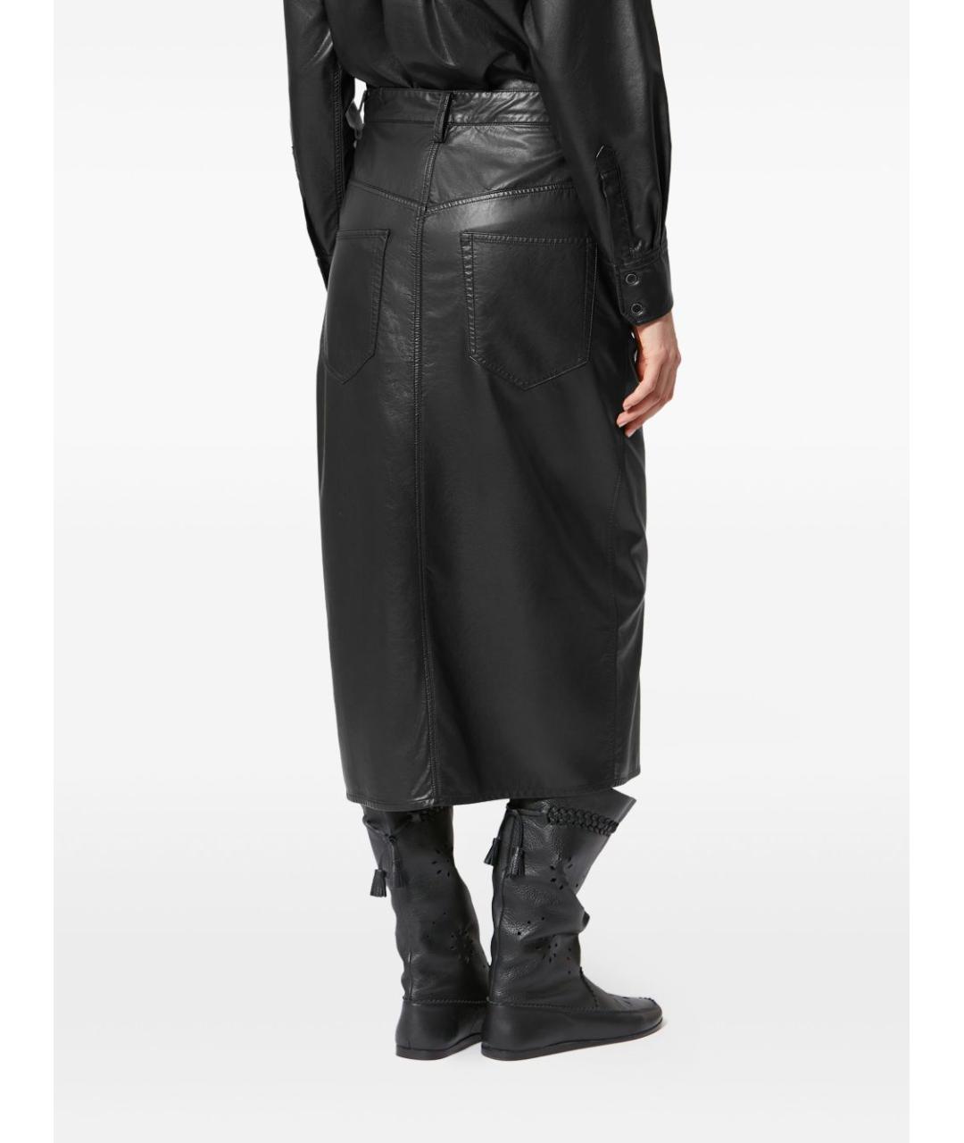 ISABEL MARANT ETOILE Черная полиэстеровая юбка миди, фото 4