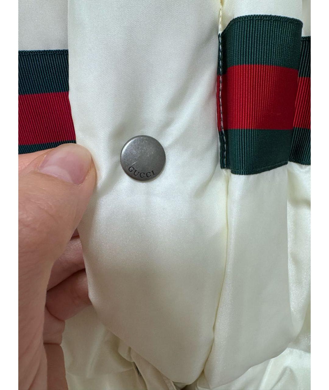GUCCI Белый полиамидовый пуховик, фото 4