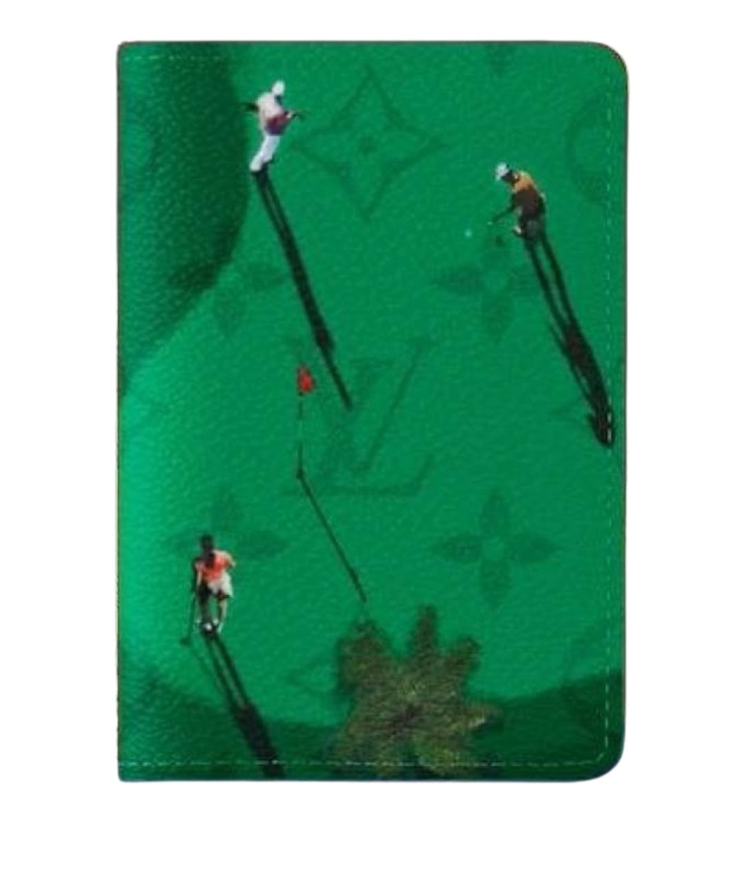 LOUIS VUITTON Зеленый кардхолдер, фото 1