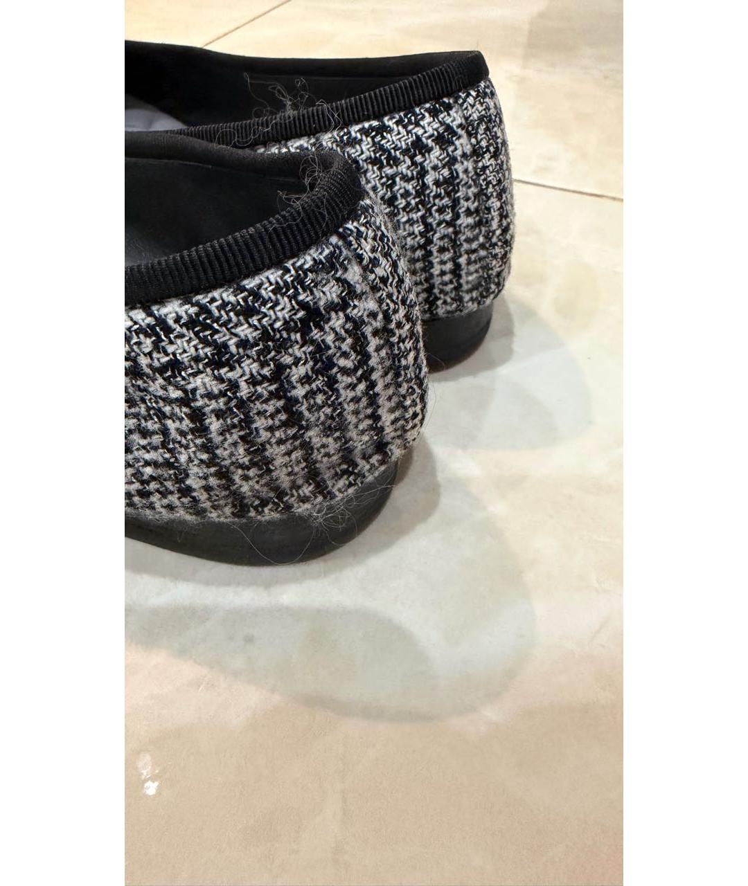 CHANEL Серые текстильные балетки, фото 4